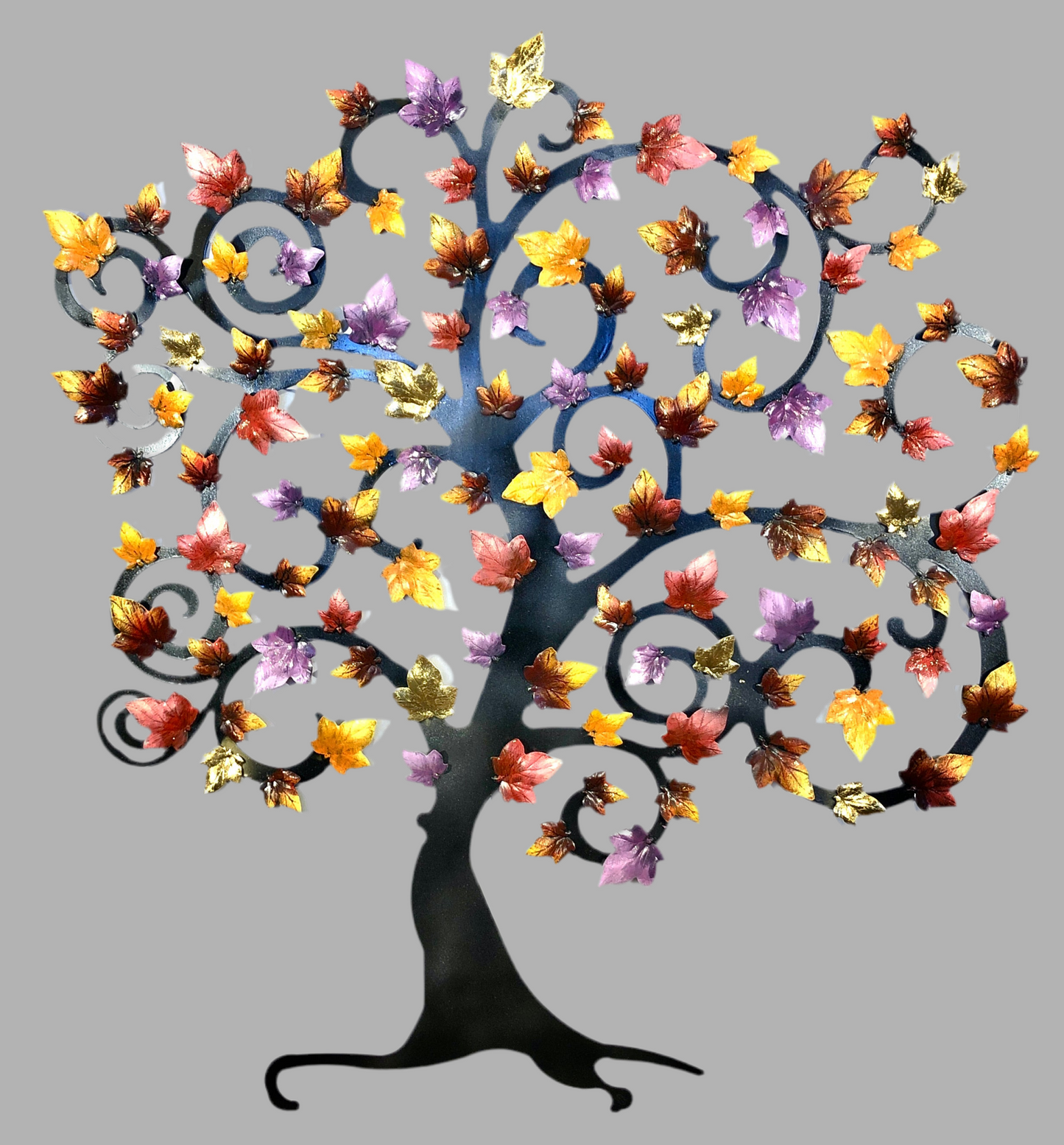 Tree of life with autumn ivy leaves