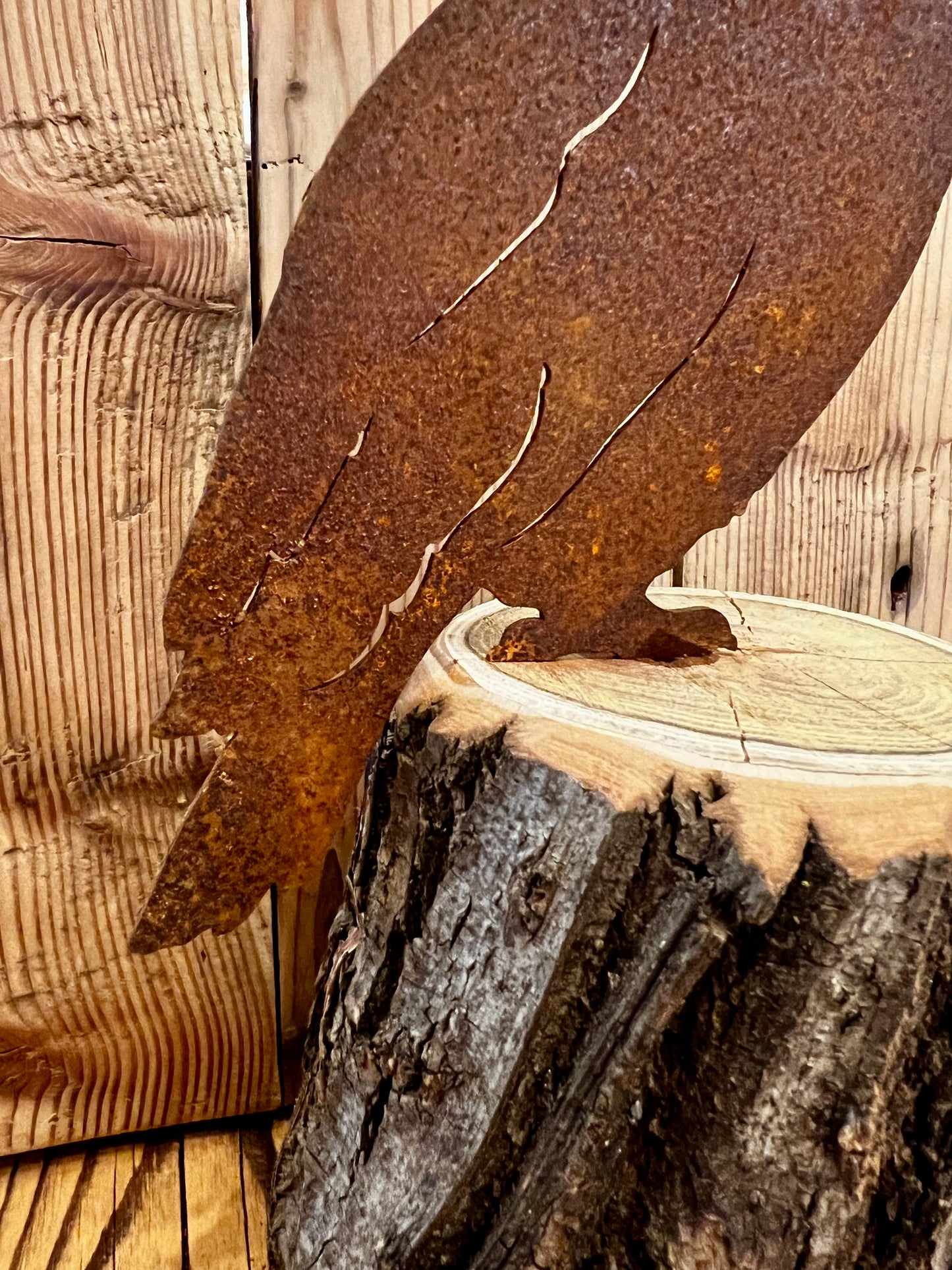 Gufo in Cortèn su legno (piccolo)