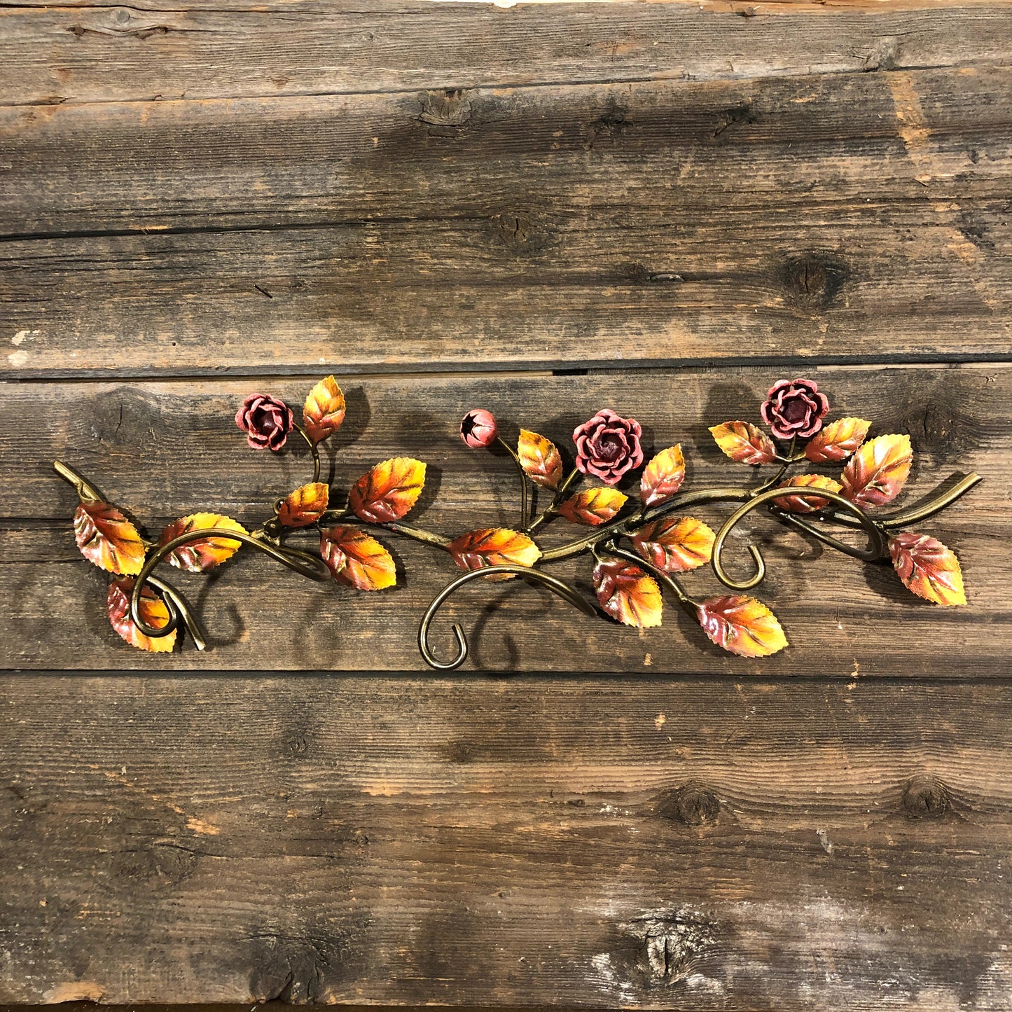 Coat rack with roses