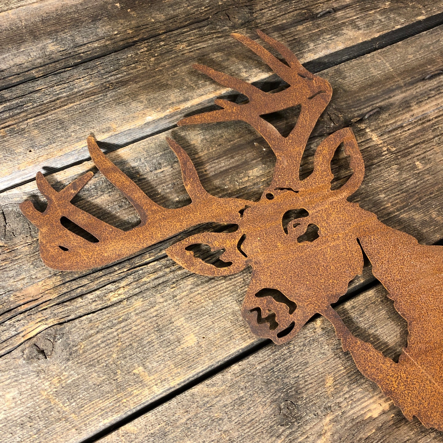 Corten wall deer