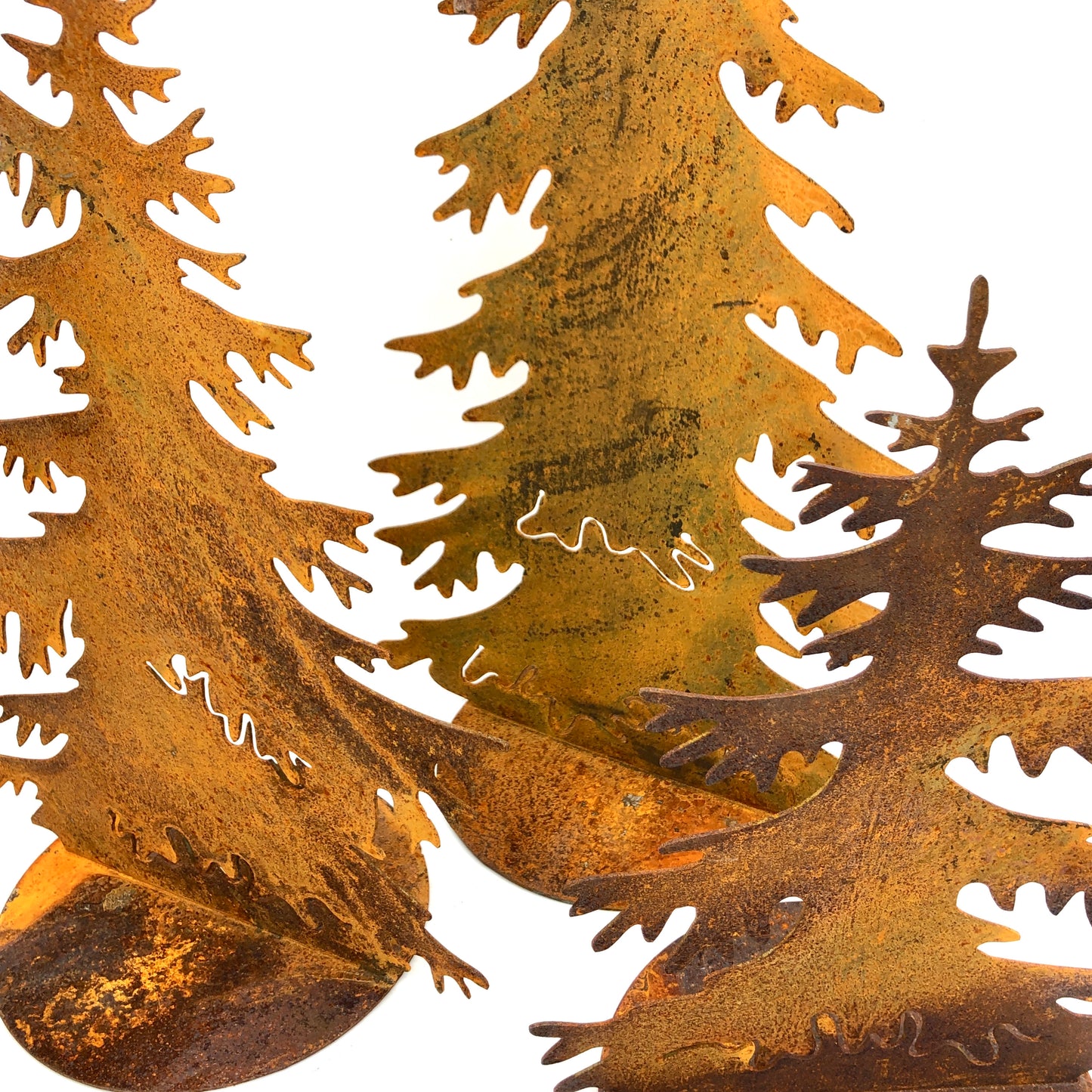 Perforated Corten fir trees