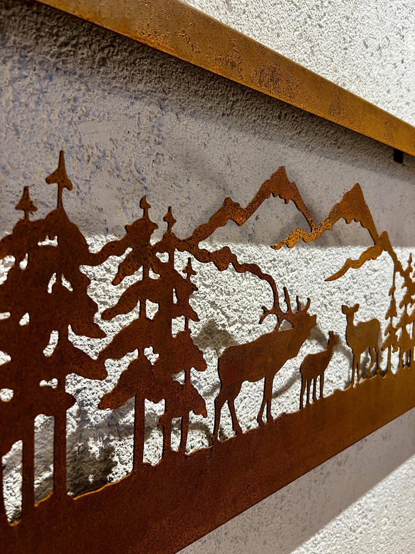 Quadro “famiglia di cervi” con LED (grande)