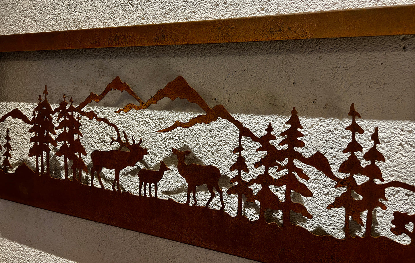 Quadro “famiglia di cervi” con LED (grande)