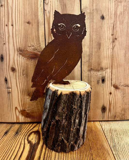 Gufo in Cortèn su legno (piccolo)