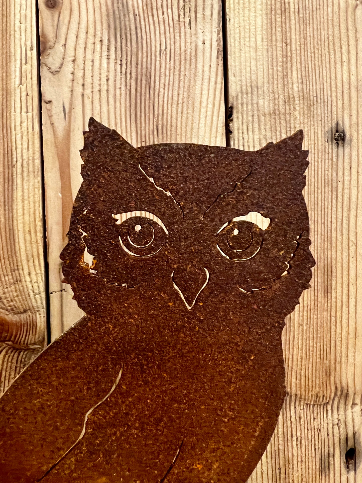 Gufo in Cortèn su legno (piccolo)