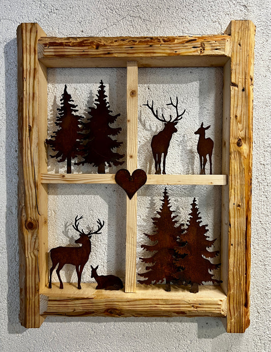 Finestra animali Corten