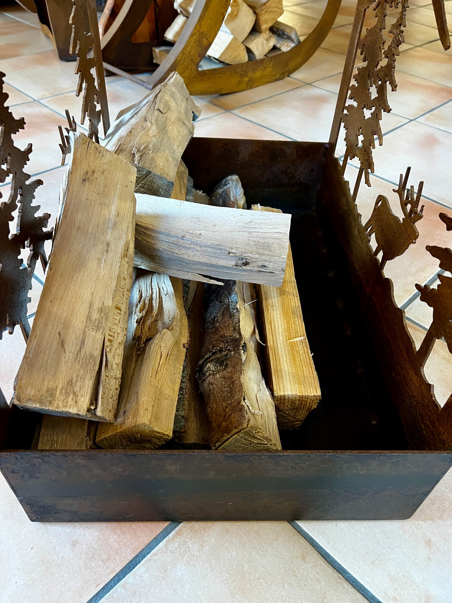 Portalegna cervi e alberi