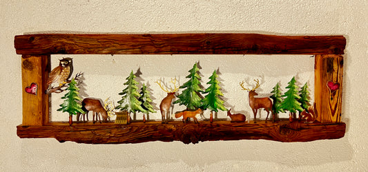 Cornice con animali del bosco