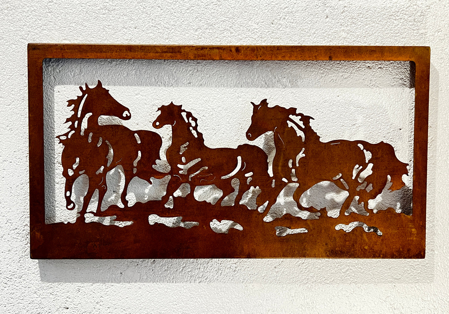 Corten horses with 3D frame