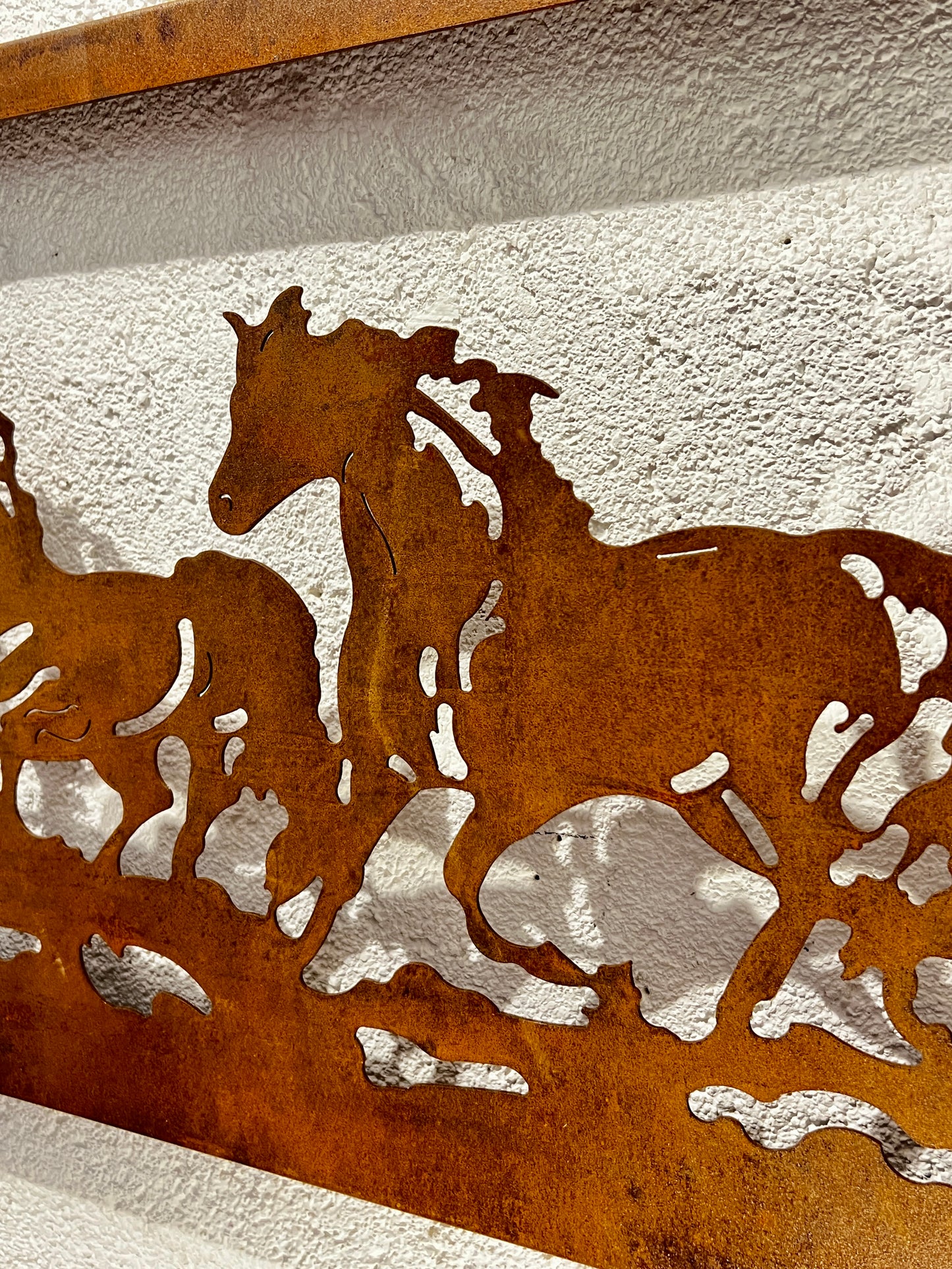 Corten horses with 3D frame