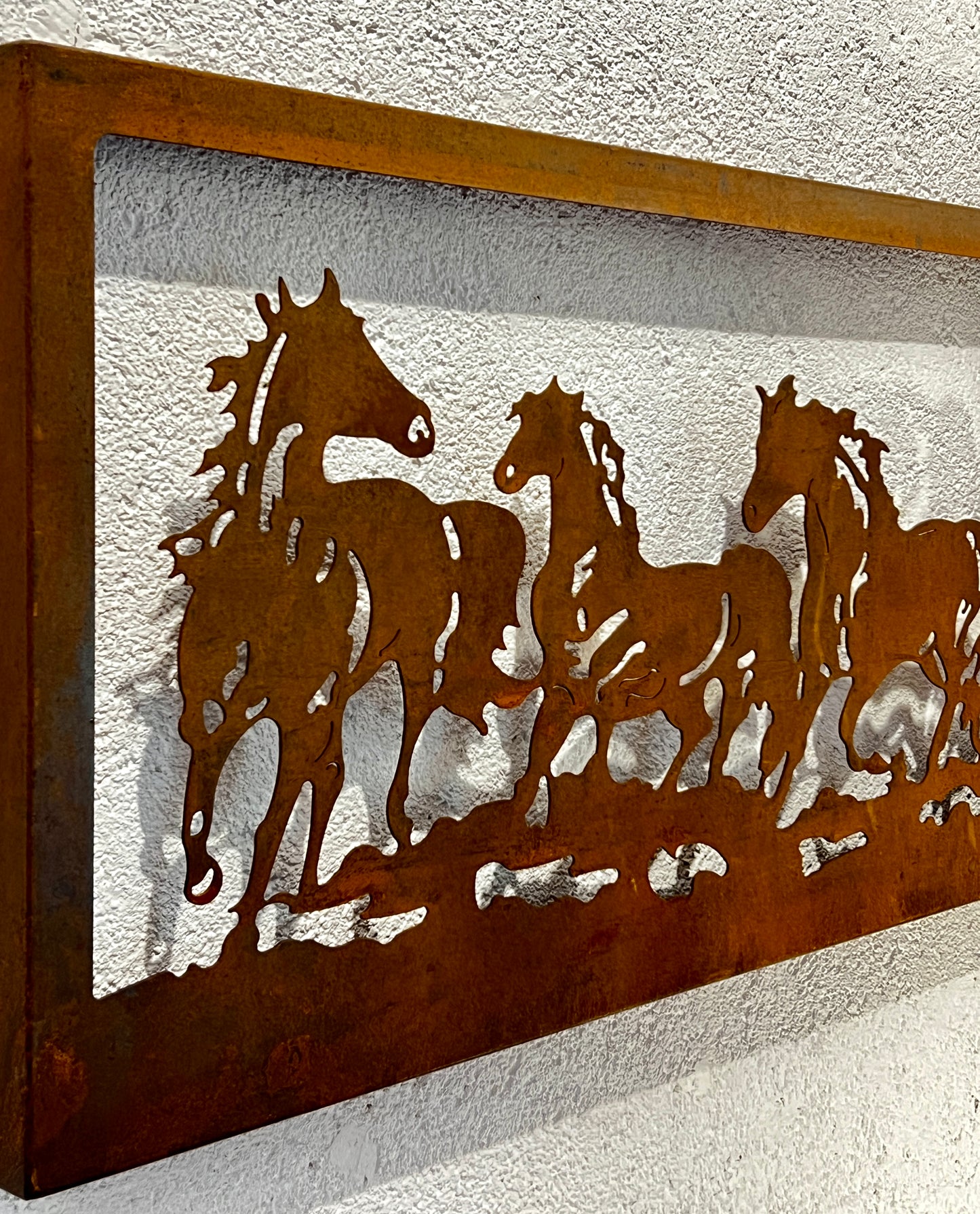 Corten horses with 3D frame