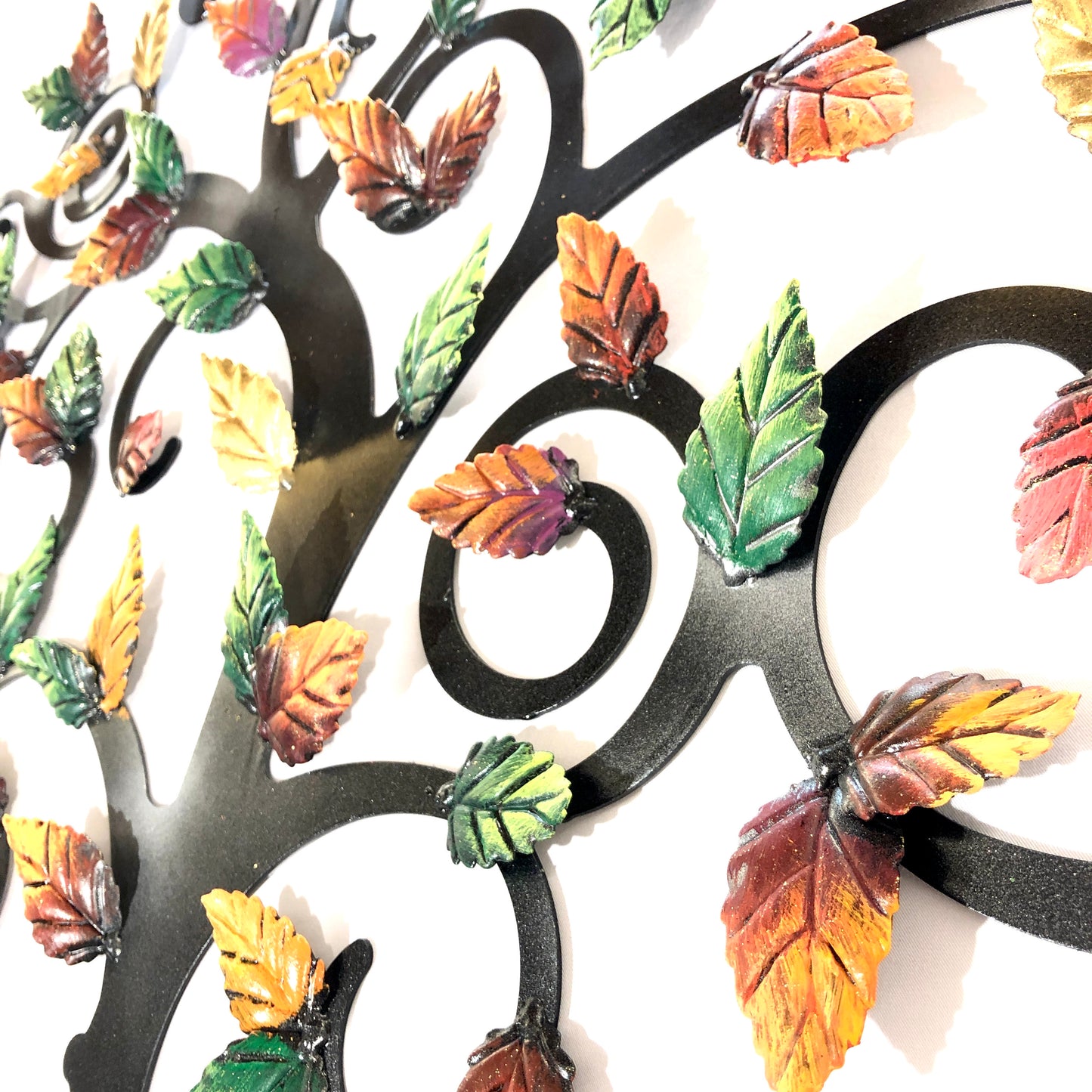 Tree of life with autumn and green beech leaves