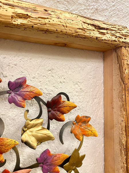 Albero della vita con cornice in legno 60x53cm