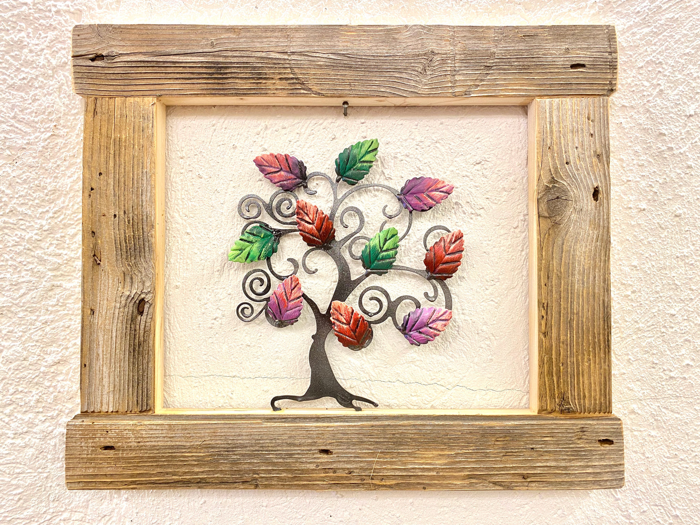 Albero della vita con cornice in legno 44x37cm