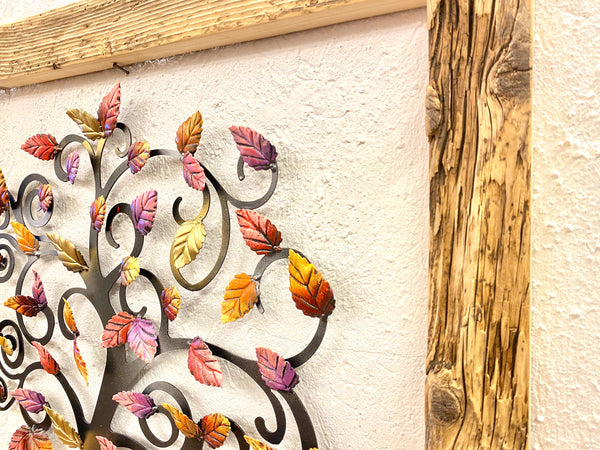 Albero della vita con cornice di legno 63x78cm