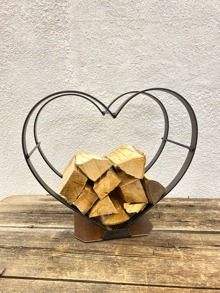 Porta legna a cuore