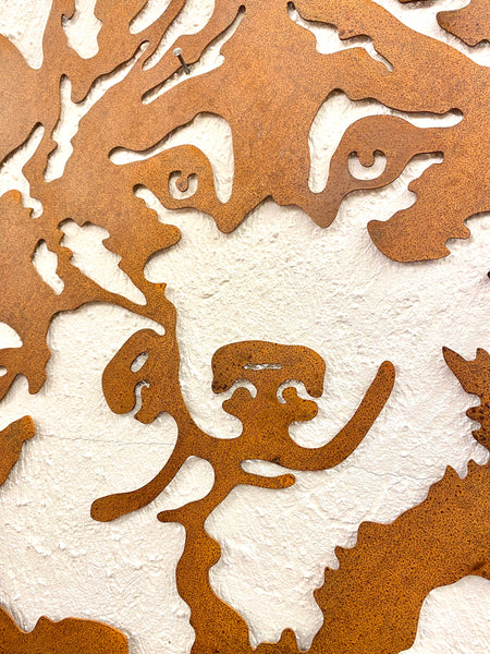 Coppia di Husky in corten