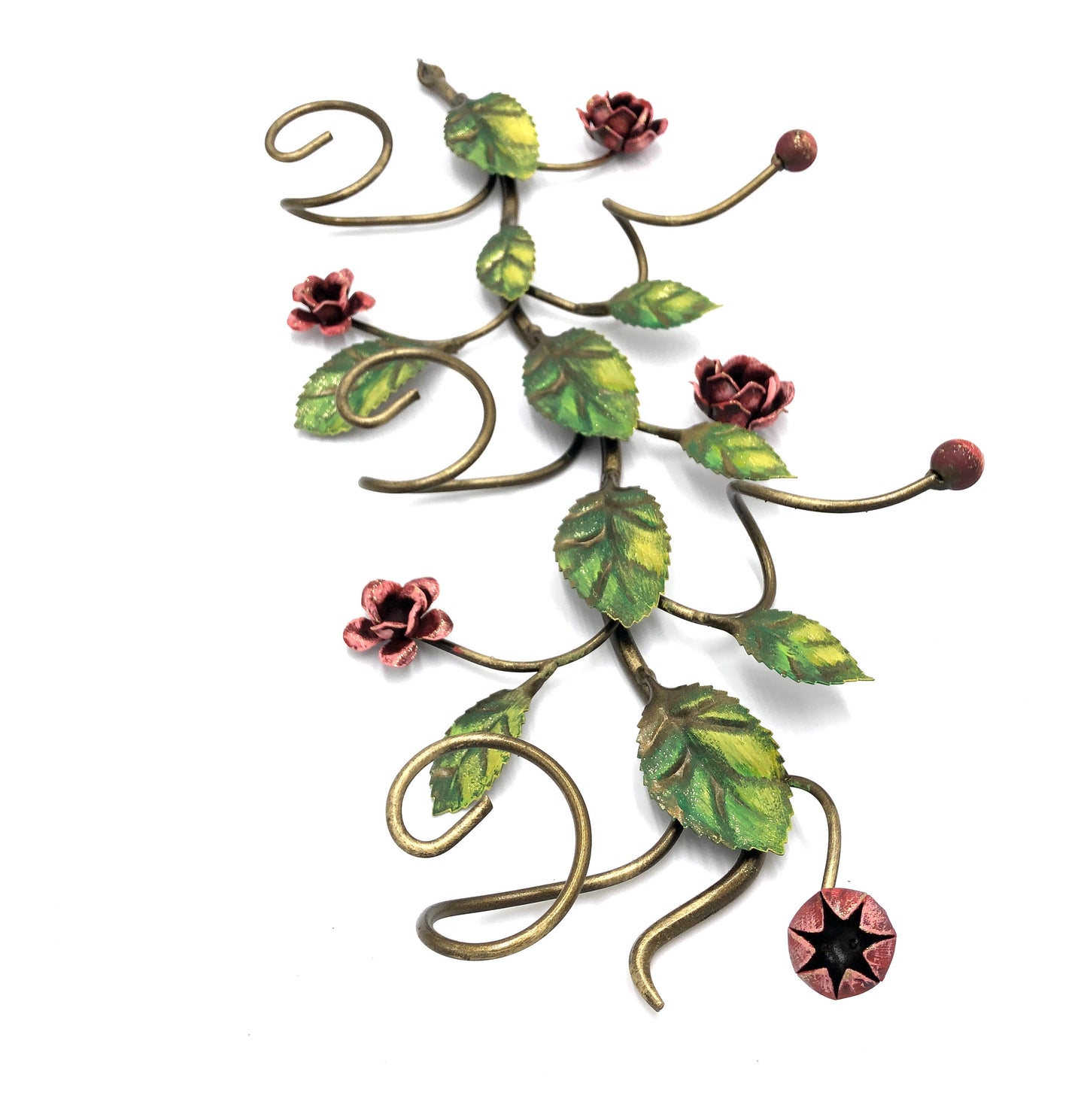 Coat rack with roses