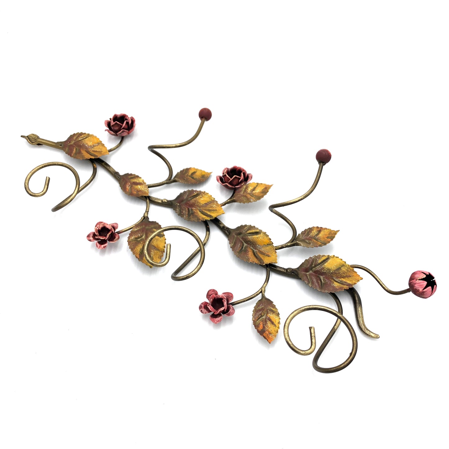 Coat rack with roses