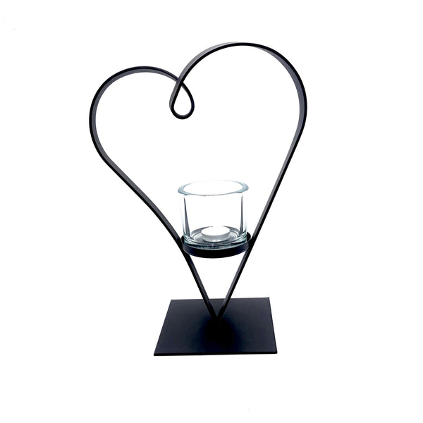 Portacandela a forma di cuore