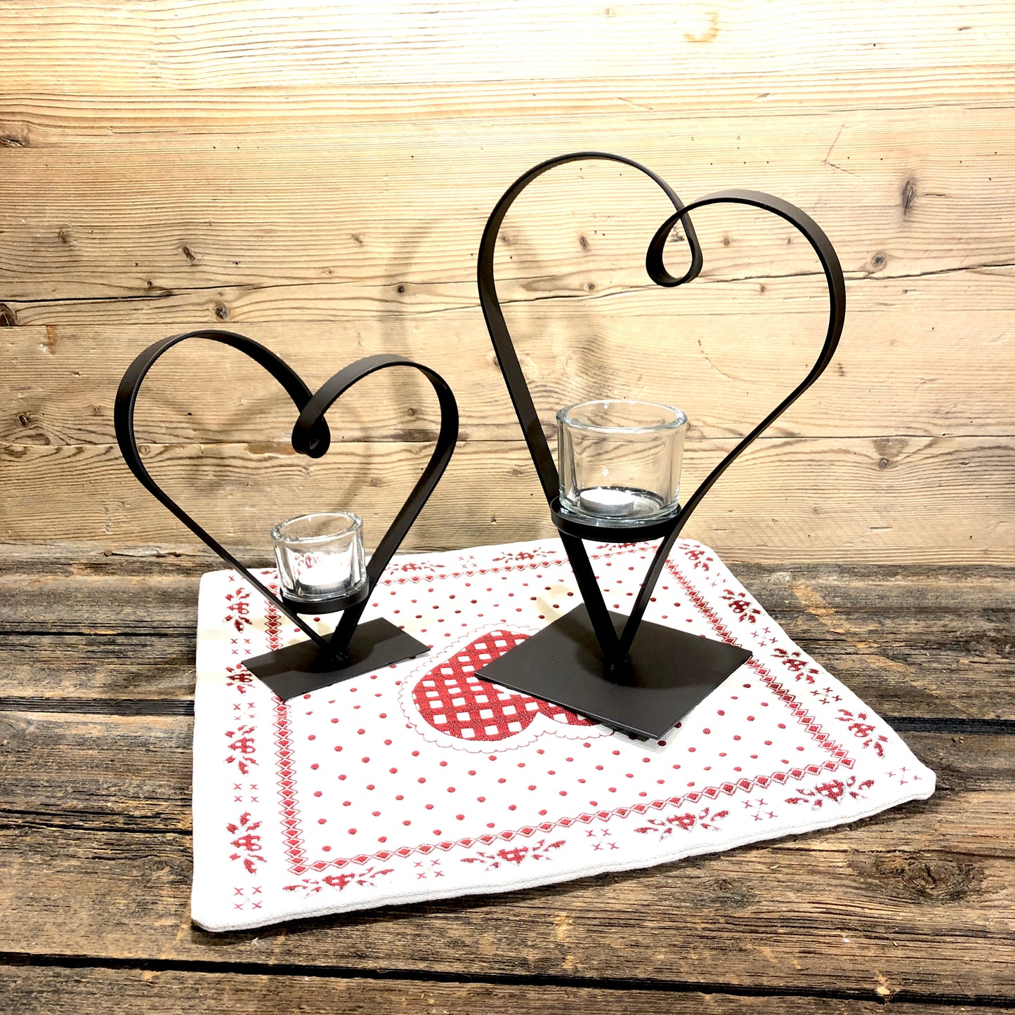 Portacandela a forma di cuore
