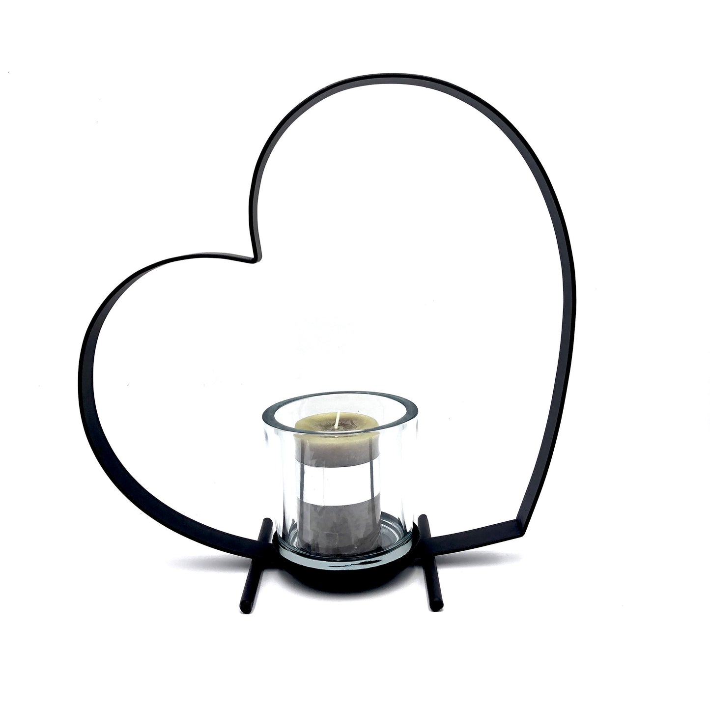 Heart shaped candle holder