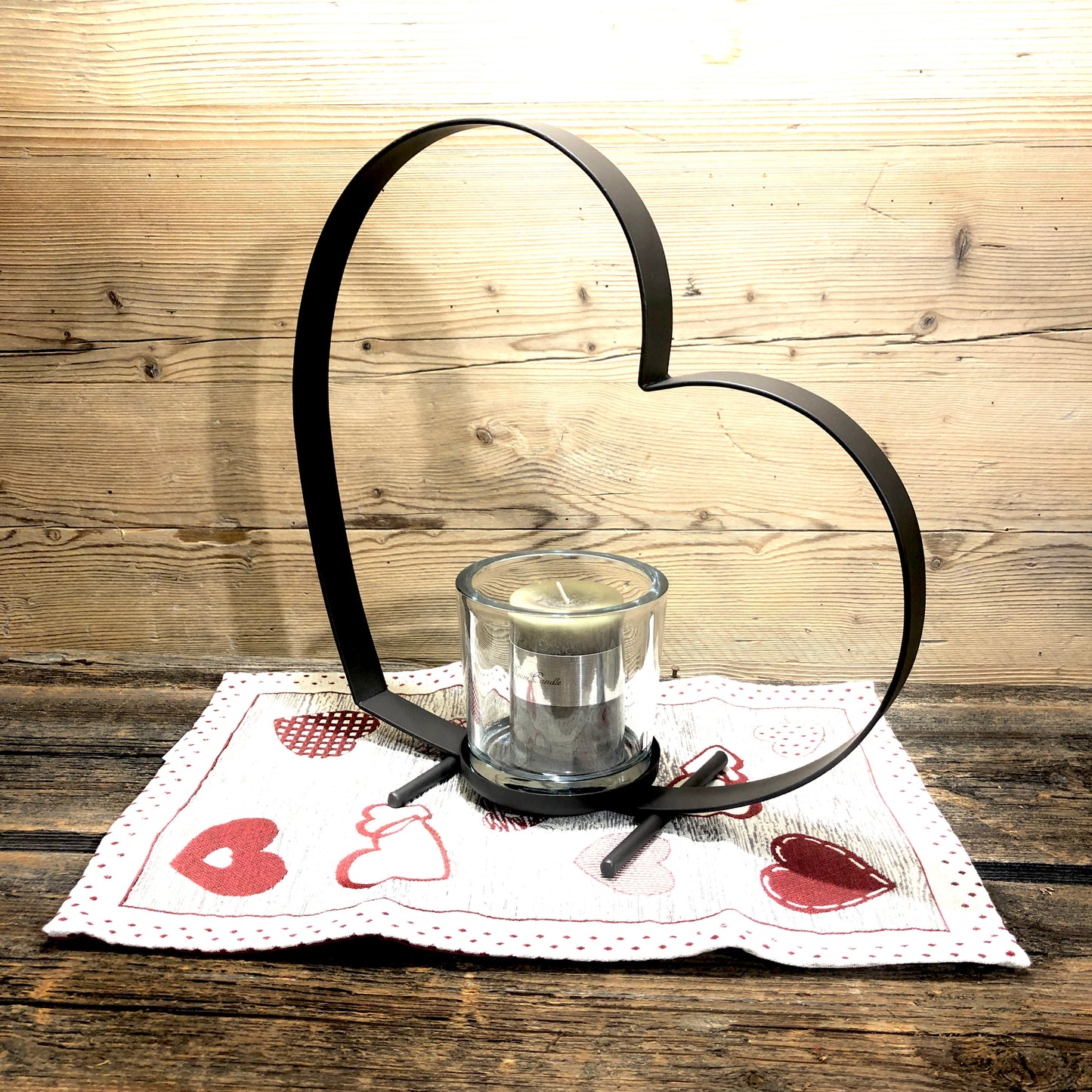 Heart shaped candle holder