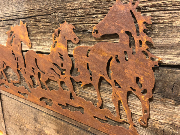 Cavalli in corten