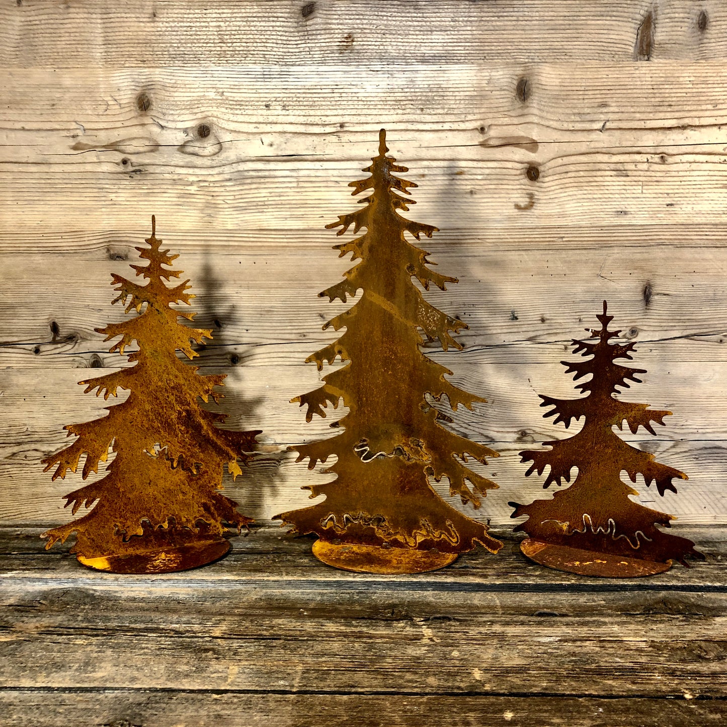 Perforated Corten fir trees