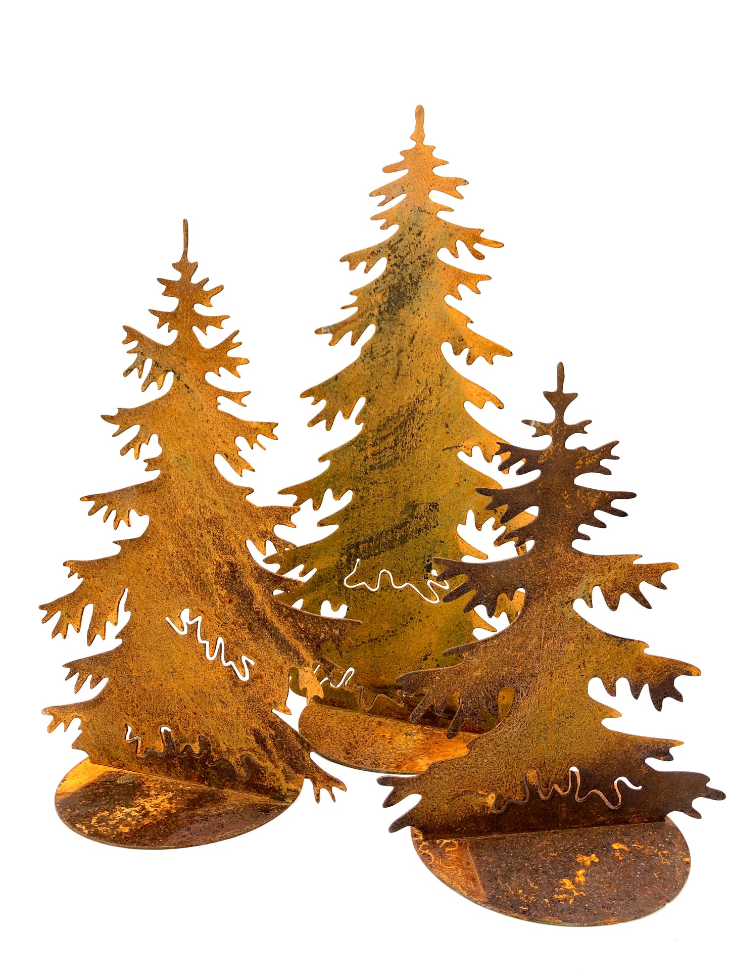 Perforated Corten fir trees