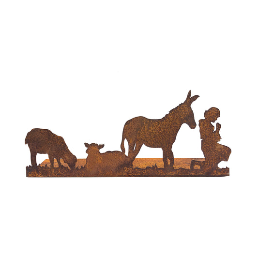 Animali del presepe in Corten