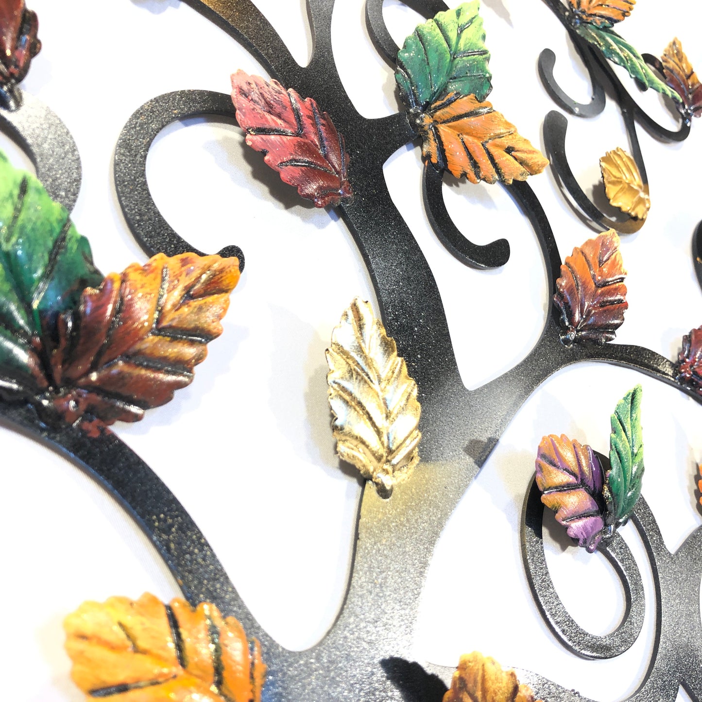 Tree of life with autumn and green beech leaves