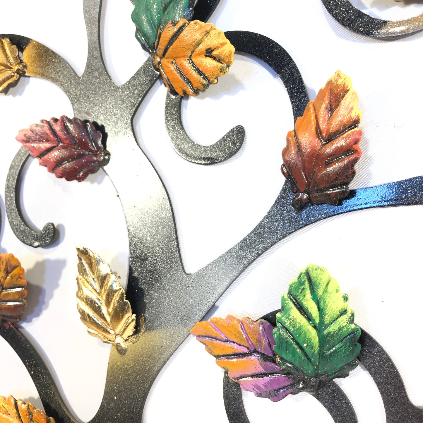 Tree of life with autumn and green beech leaves
