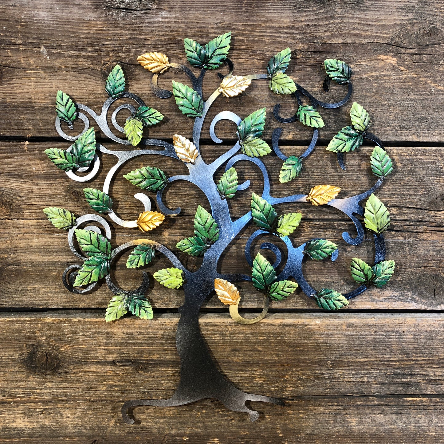 Tree of life with green beech leaves