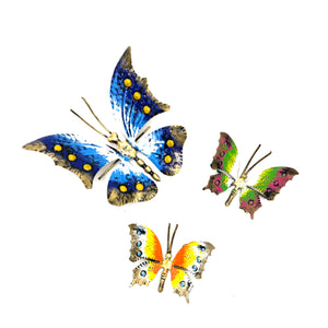 Set 3 farfalle 8/15 cm.